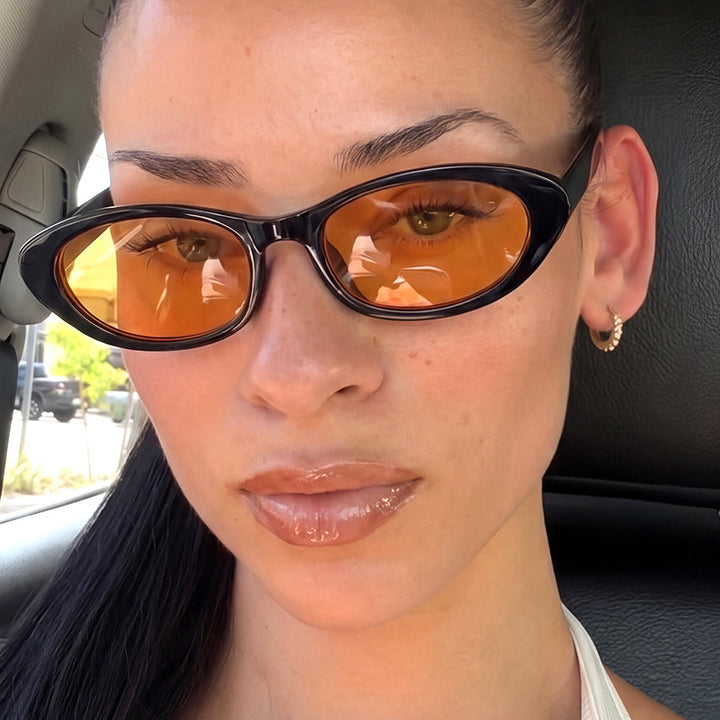 Dame Cat-Eye solbrille med beskyttende UV-filter og elegant rammestruktur Luvikno