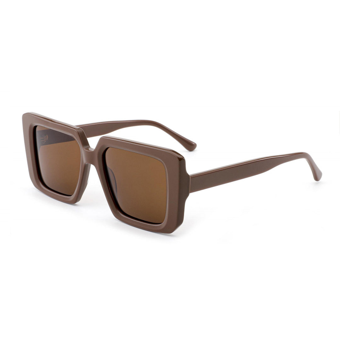 Damen oversized solbrille med unik kvadratisk ramme Luvikno