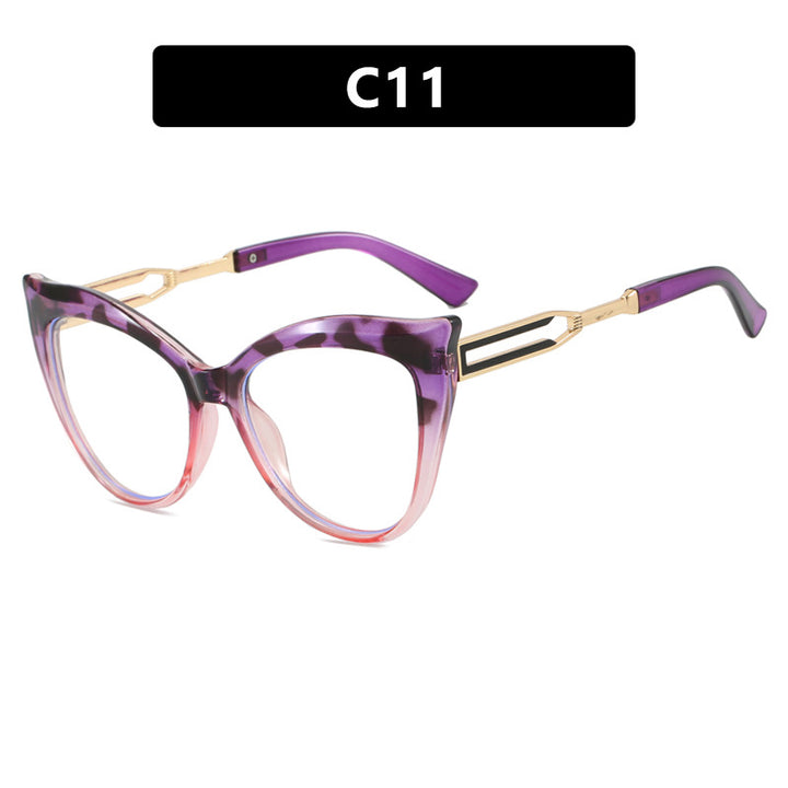 Dame cat-eye briller med elegant metallramme Luvikno