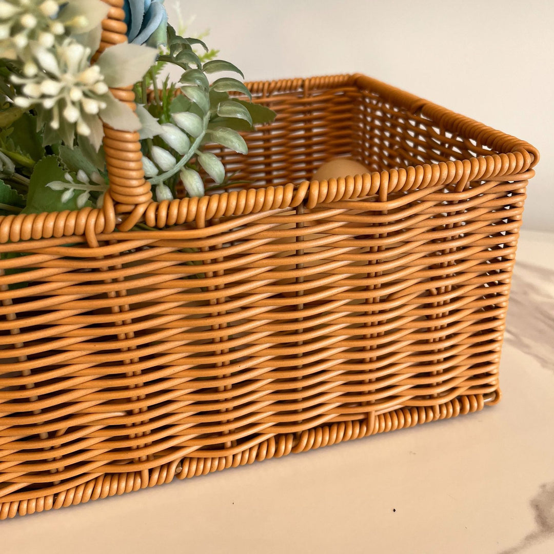 Dame Håndvevd Kurv med elegant Håndtak Luvikno
