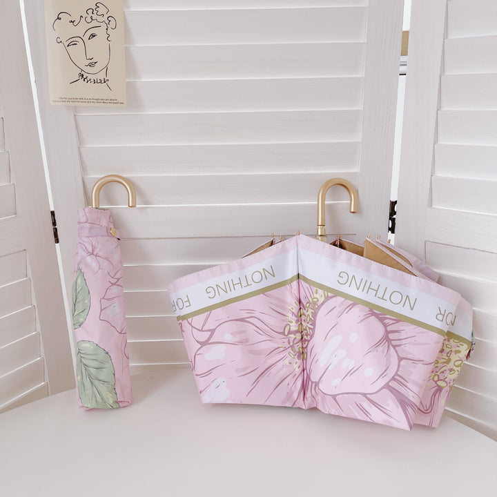 Dame elegant foldbar paraply med fruktig design Luvikno