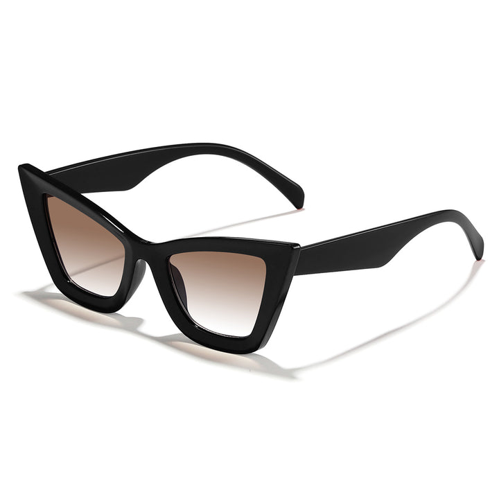 Dame Cat-Eye solbriller med moderne ramme og UV-beskyttelse Luvikno