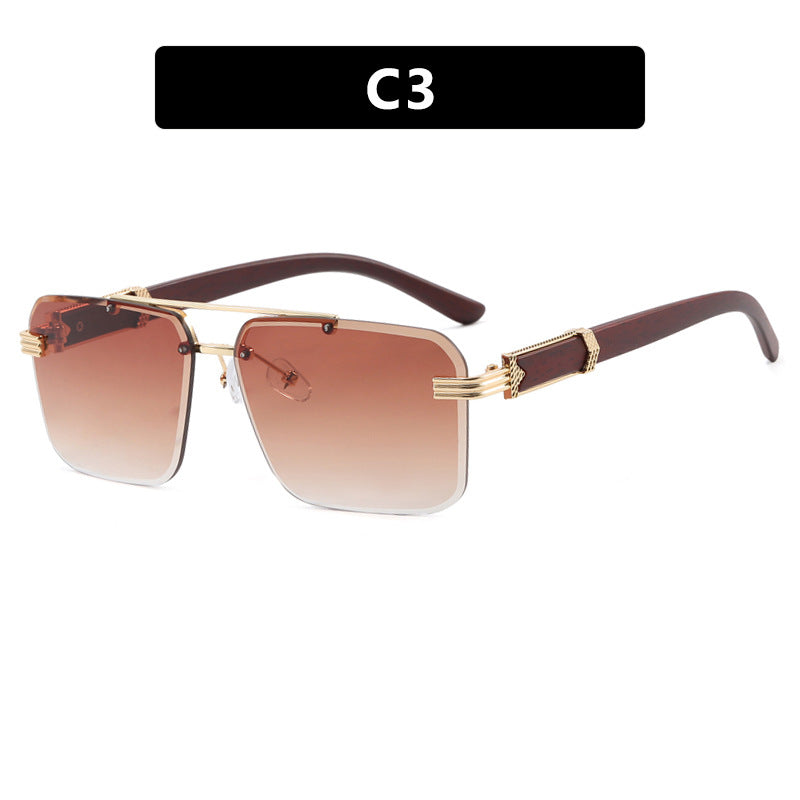 Damer geometrisk oversized solbrille med trendy design og luksuriøse detaljer Luvikno