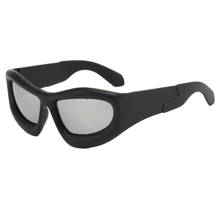 Dame Sportslig Solbrille med robust, geometrisk rammendesign Luvikno