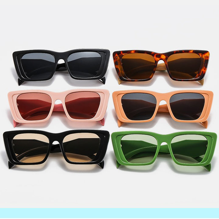 Dame oversized designer-solbrille med futuristisk ramme Luvikno