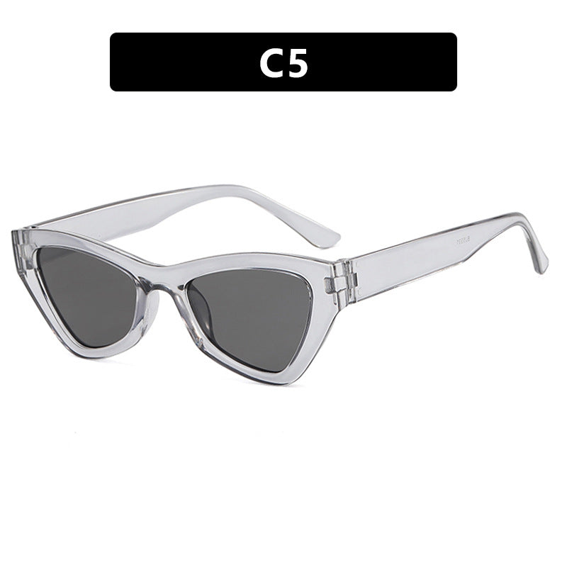 Damen modische Cat-Eye solbrille med transparent ramme Luvikno