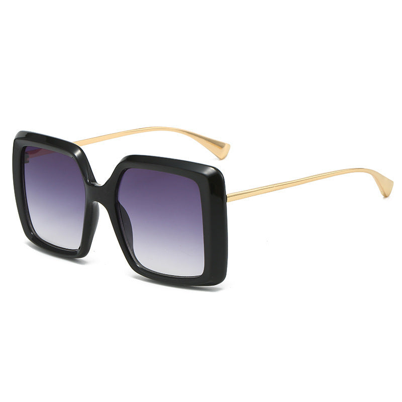 Dame oversized solbriller med stilrent geometrisk design Luvikno
