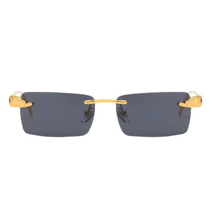 Dame moteriktig solbrille med elegant metallramme og innovative linser Luvikno