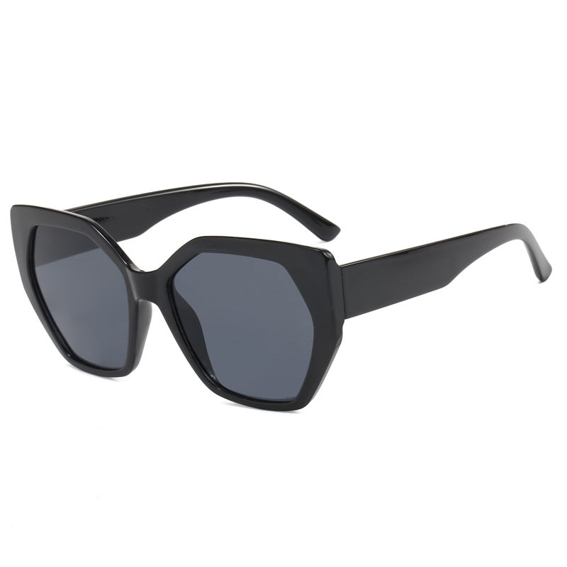Dame oversized geometrisk solbrille Luvikno