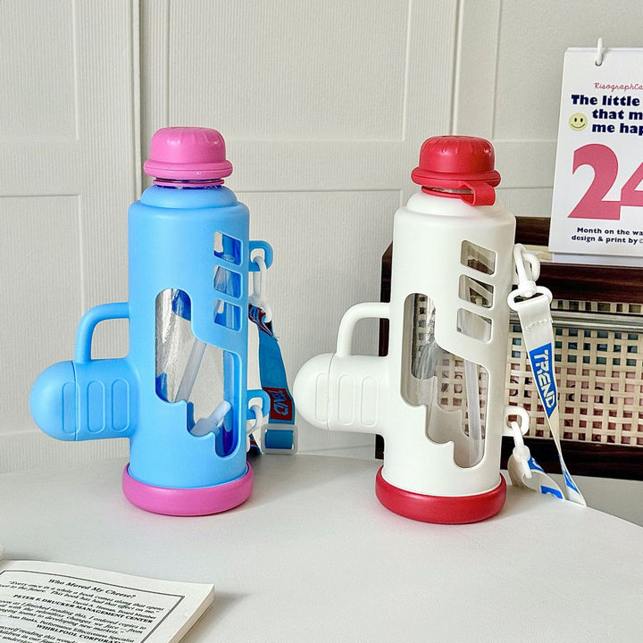 Damen Trendige Wasserflasche mit innovativem Design und praktischem Tragegriff Luvikno