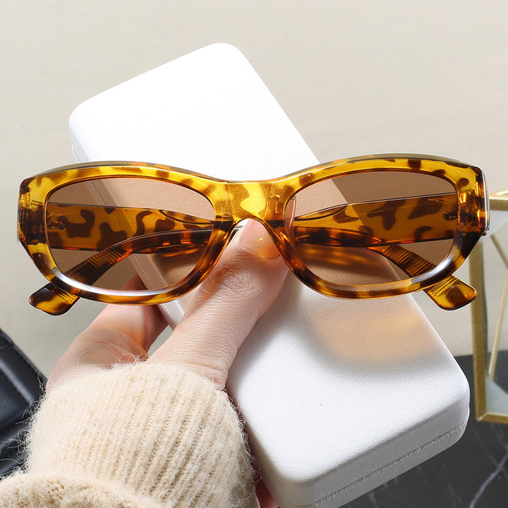 Dame moteriktig Cat-Eye solbrille med fleksibel ramme og UV-beskyttelse Luvikno