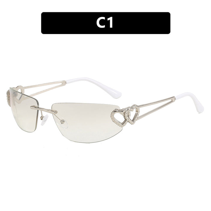 Dame Cat-Eye solbriller med unikt hjerte-design og beskyttende UV-filter Luvikno