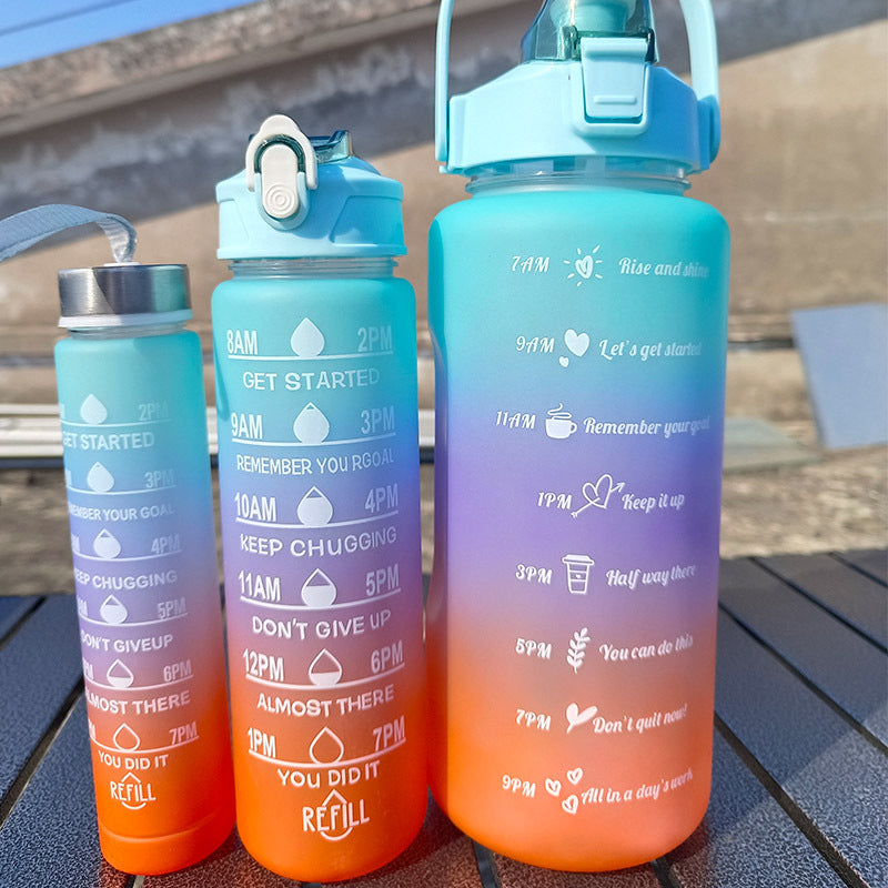Unisex Motiverende Vannflaske med Tidsmarkeringer Luvikno