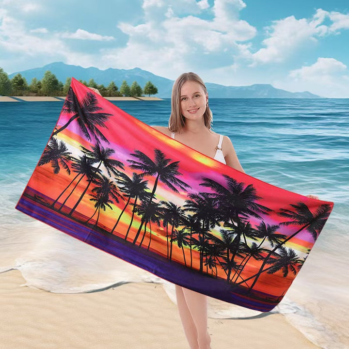 Ladies beach towel with maritime stripe pattern Luvikno