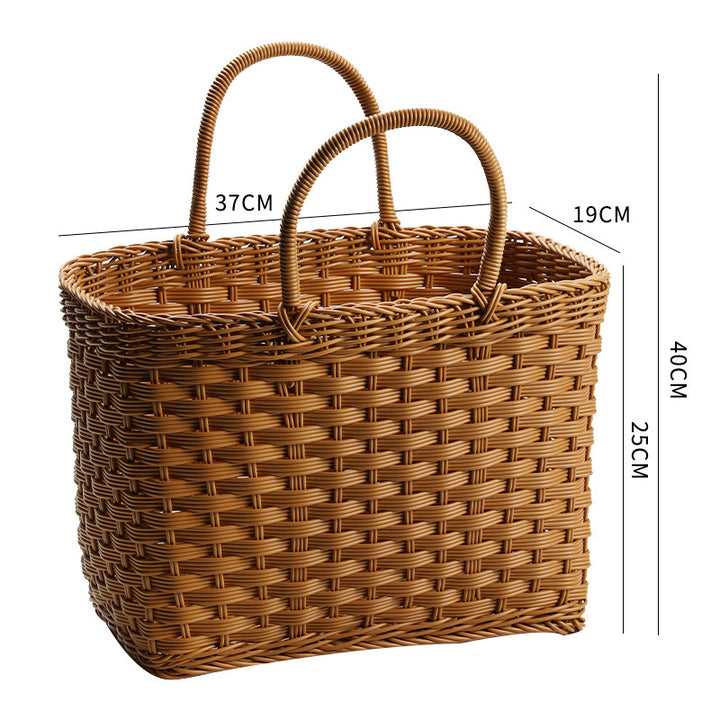 Unisex Håndvevd Handlekurv med to håndtak Luvikno