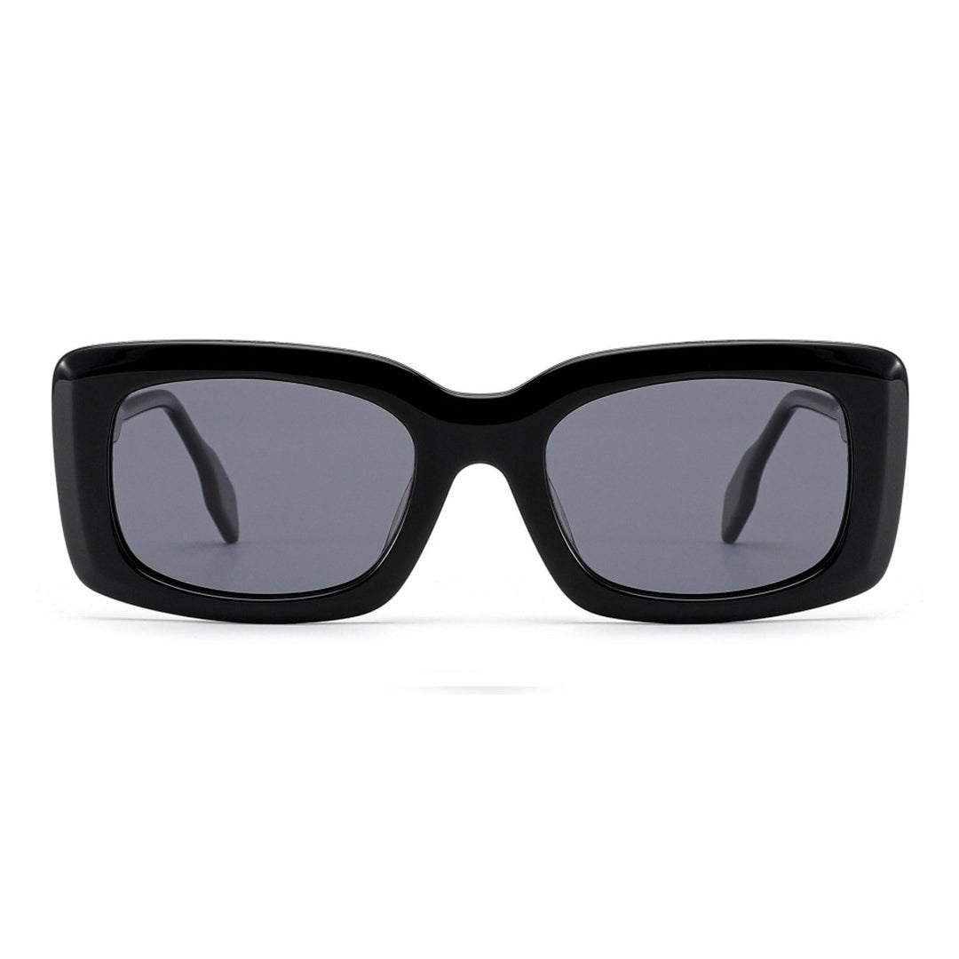 Dame moteriktig kvadratisk solbrille med unik ramme Luvikno