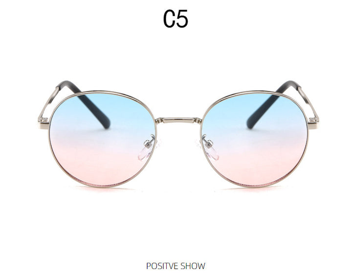 Dame moteriktig solbrille med speilet fargegradient Luvikno