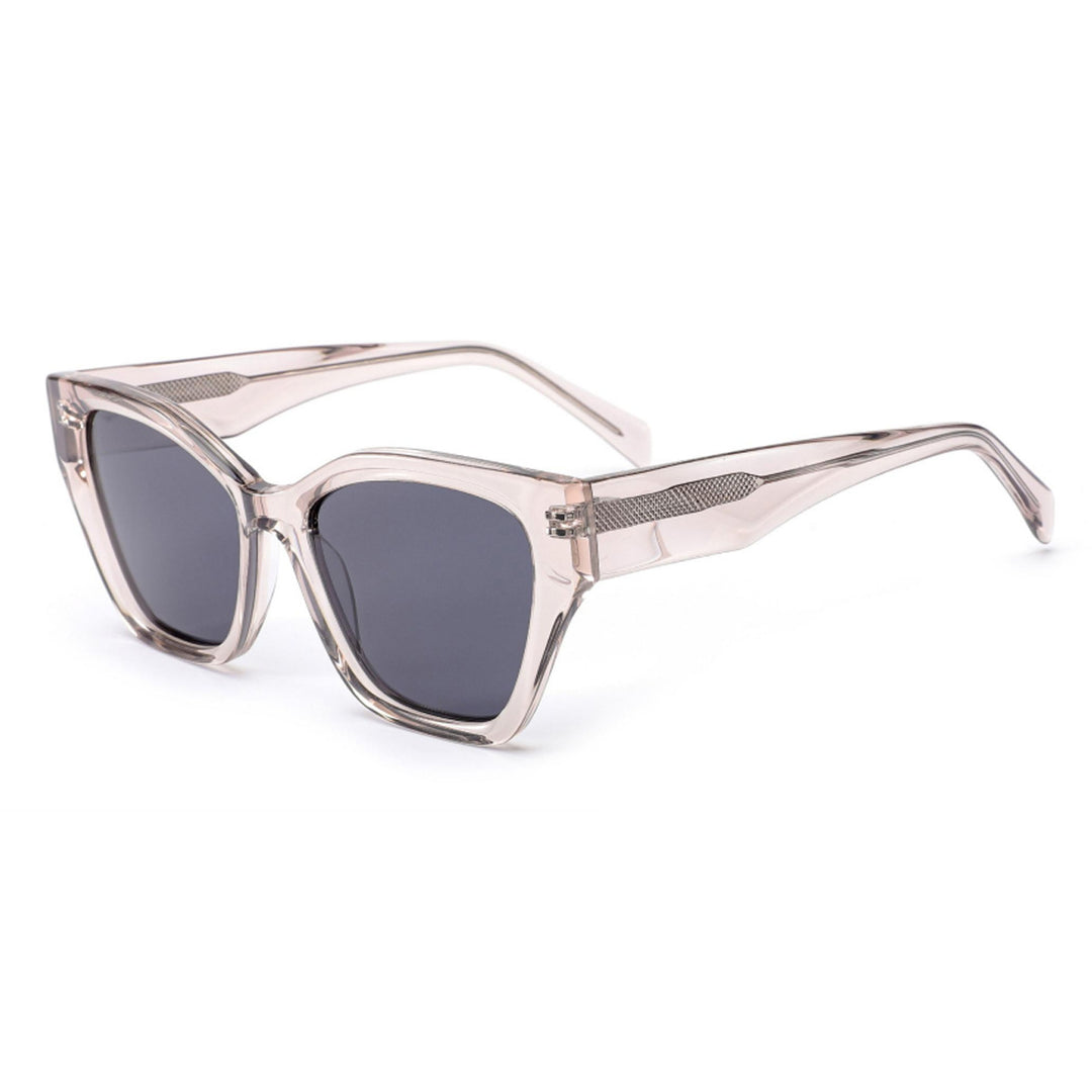 Dame solbrille med moderne ramme og lekne detaljer Luvikno