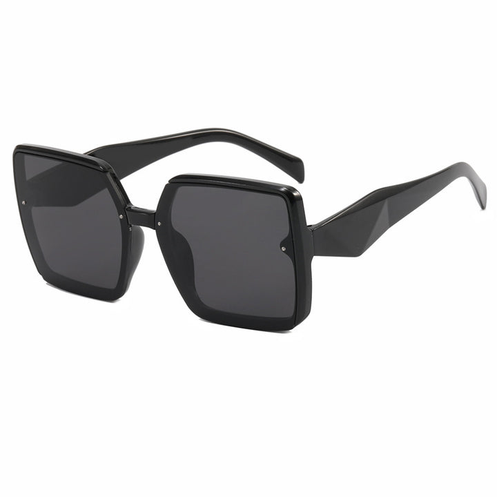 Dame overdimensjonert kvadratisk solbrille Luvikno