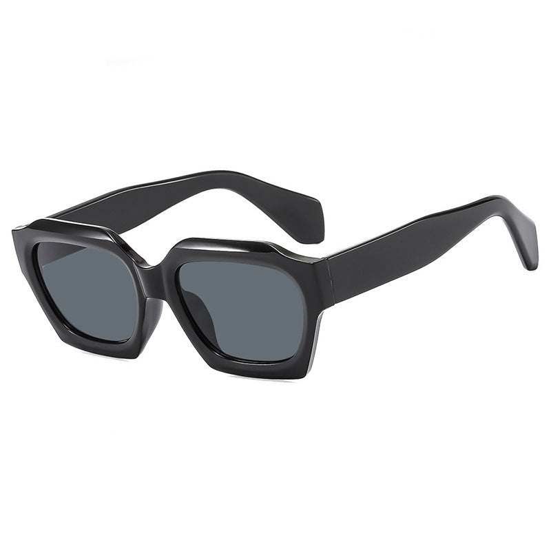Dame trendy geometrisk solbrille med unikt design Luvikno