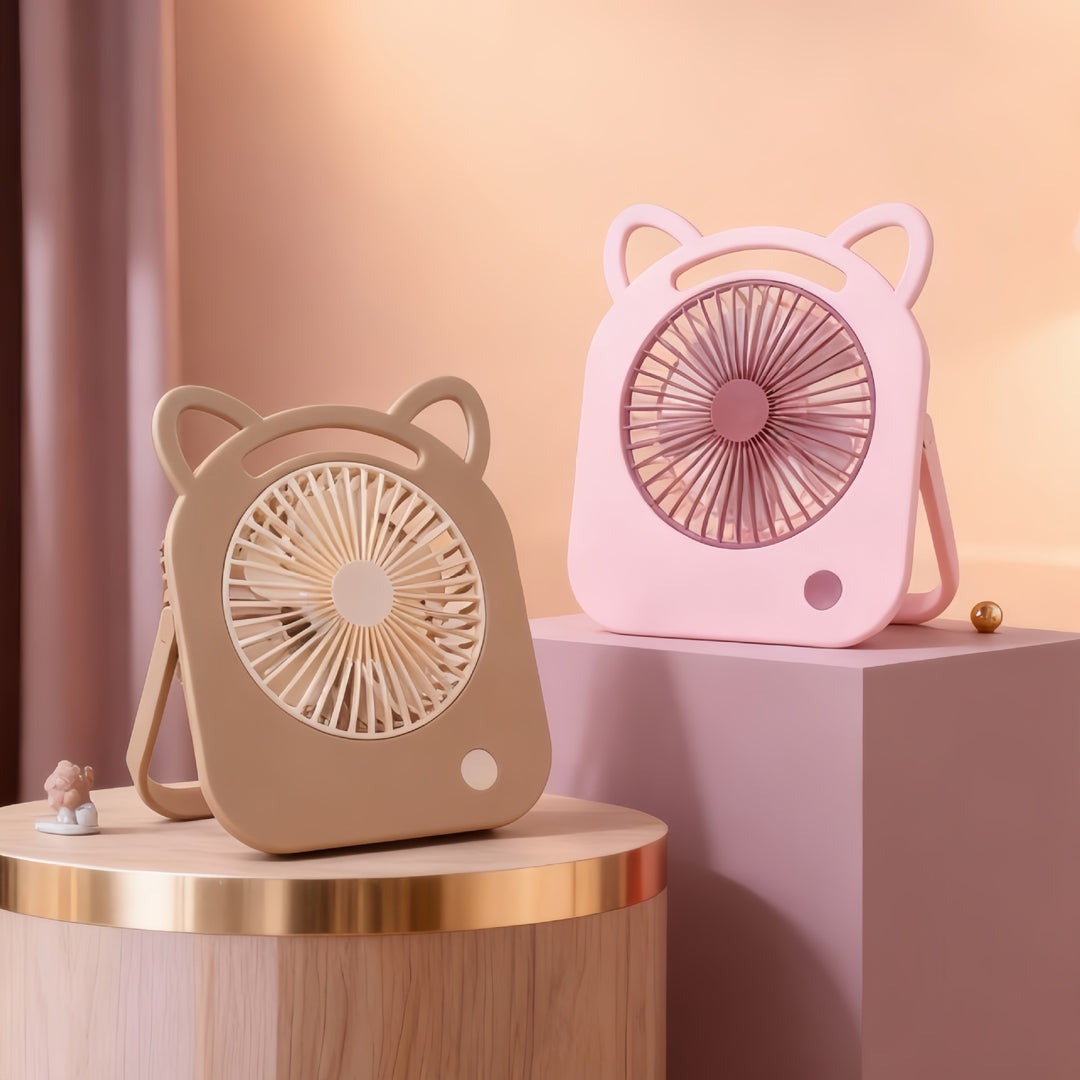 Dame bærbar mini-håndvifte med dyre-design Luvikno