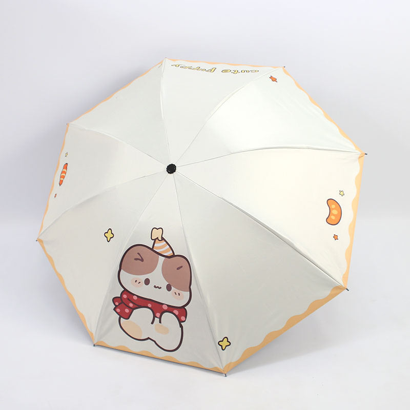 Kvinnes Kawaii Sammenleggbar Paraply Luvikno