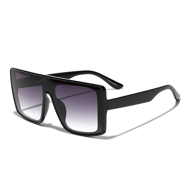 Dame oversized kvadratisk solbrille med luksuriøst skilpadde-design Luvikno