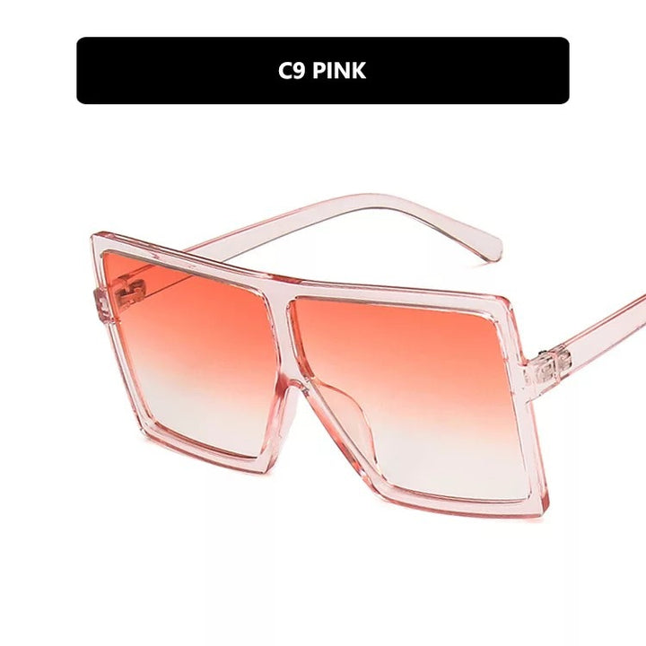Damer moderne oversized solbrille med transparent ramme og stilige linser Luvikno