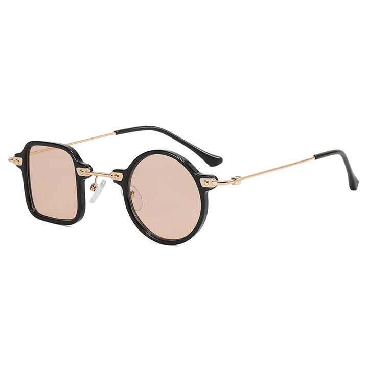 Dame elegant rund hybridbrille med kvadratisk design Luvikno