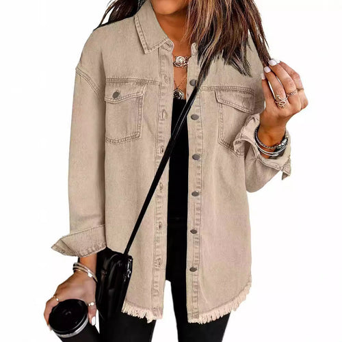 Femme Slitt Denim Vestjakke Luvik