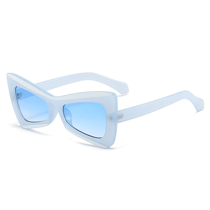 Damer Modische Cat-Eye-solbriller med bred ramme Luvikno