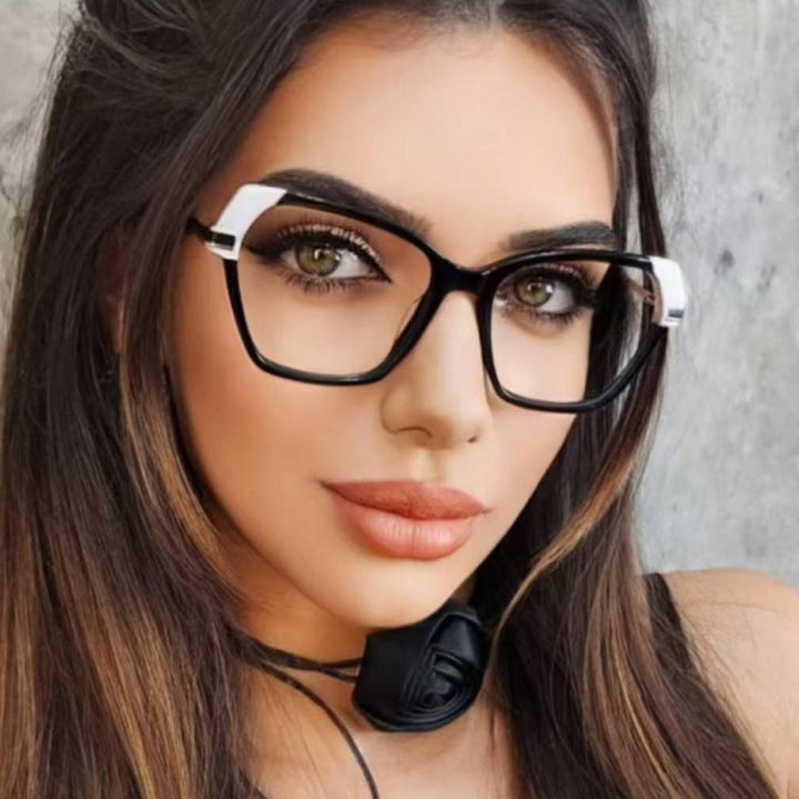 Dame kvadratisk solbrille med elegant metallramme og beskyttende UV-filter Luvikno