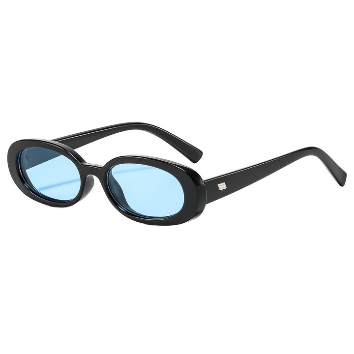 Dame stilfulle solbriller med oval ramme og trendy linser Luvikno
