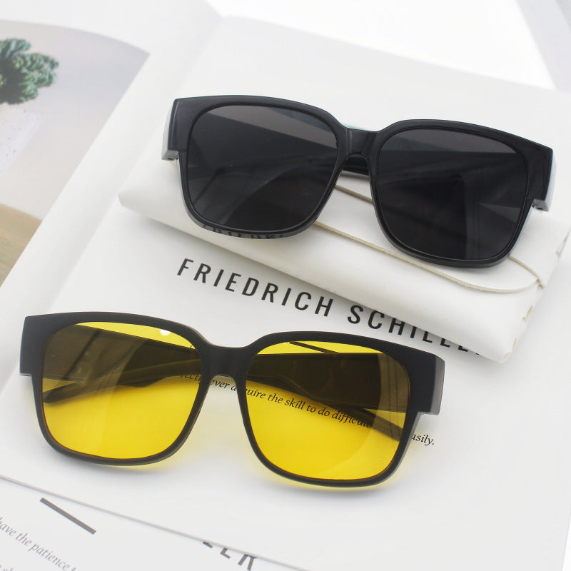 Dame oversized solbrille med geometrisk design Luvikno