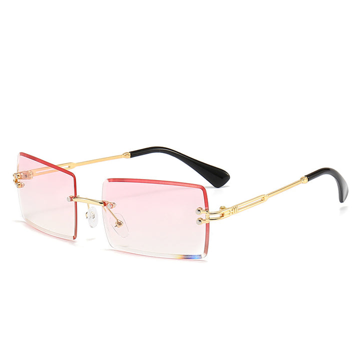Dame moteriktig rektangulær solbrille med gradientlinser Luvikno