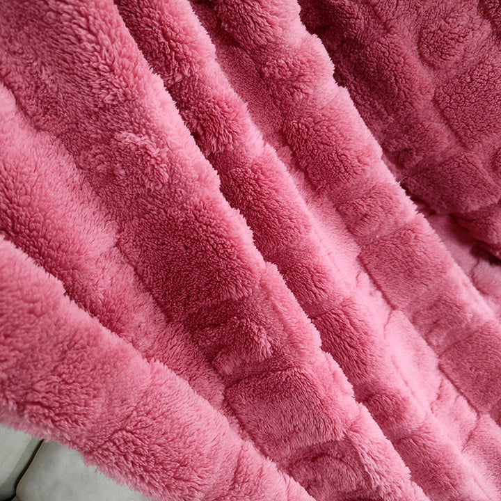 Damer Koselig Mikrofiber Hurtigskiftepledd i moderne rutemønster Luvikno