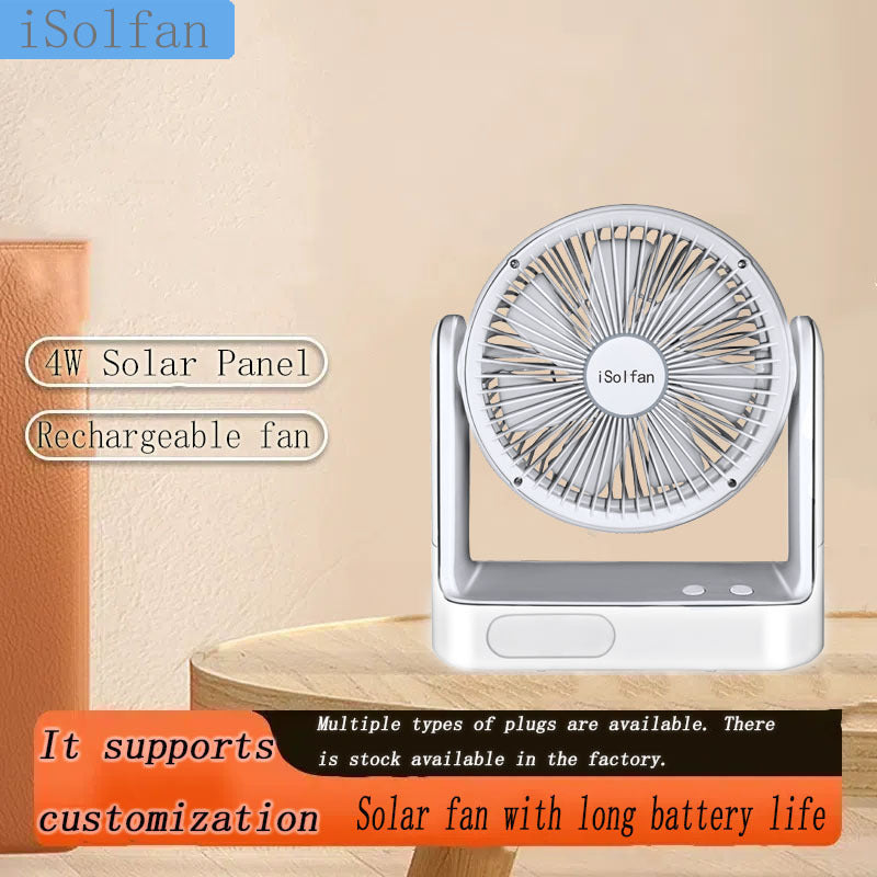 Kvinners portable solfanger med integrert oppladbart batteri Skanto