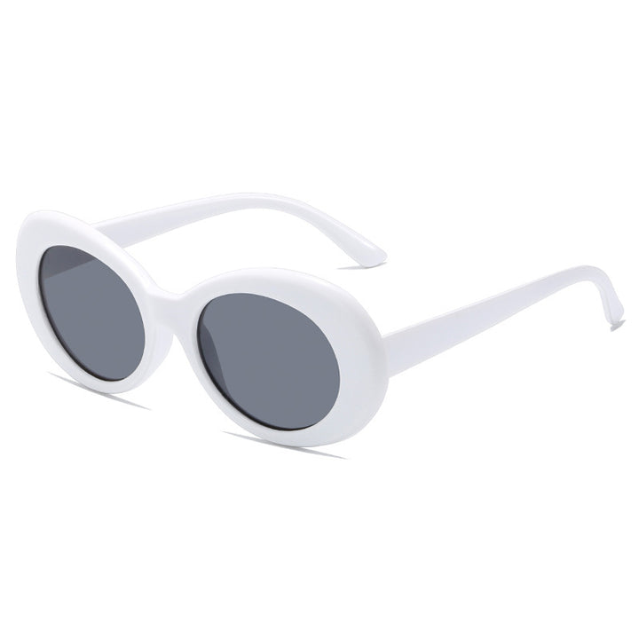 Dame retro-inspirerte solbriller med en elegant, oval ramme Luvikno