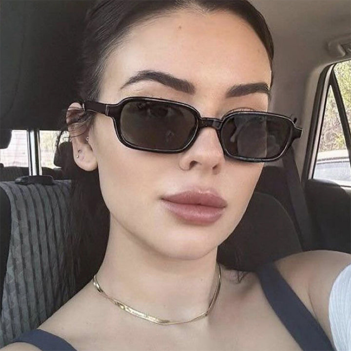 Dame kvadratisk solbrille med unikt, ekstravagant design og UV-beskyttelse Luvikno