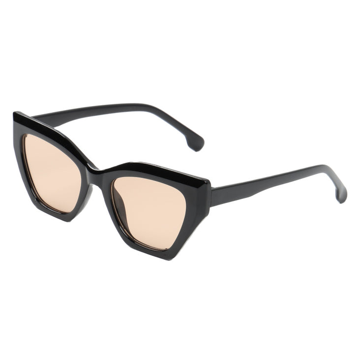 Dame Cat-Eye solbriller med originalt mønster Luvikno