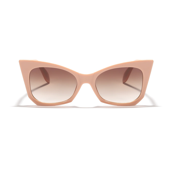 Dame solbrille i trendy katteøye-design med iøynefallende leopardmønster Luvikno