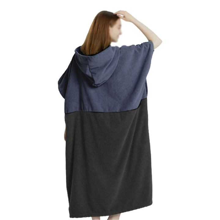 Dame hetteponcho av myk mikrofiberstoff Luvikno
