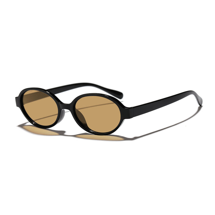 Dame moterik oval solbrille med dyremønster Luvikno
