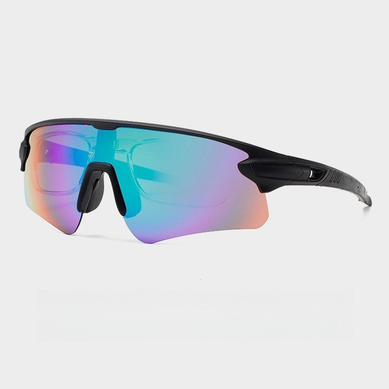 Unisex Sportslig høytytende solbrille med aerodynamisk design og justerbart nesepad Luvikno