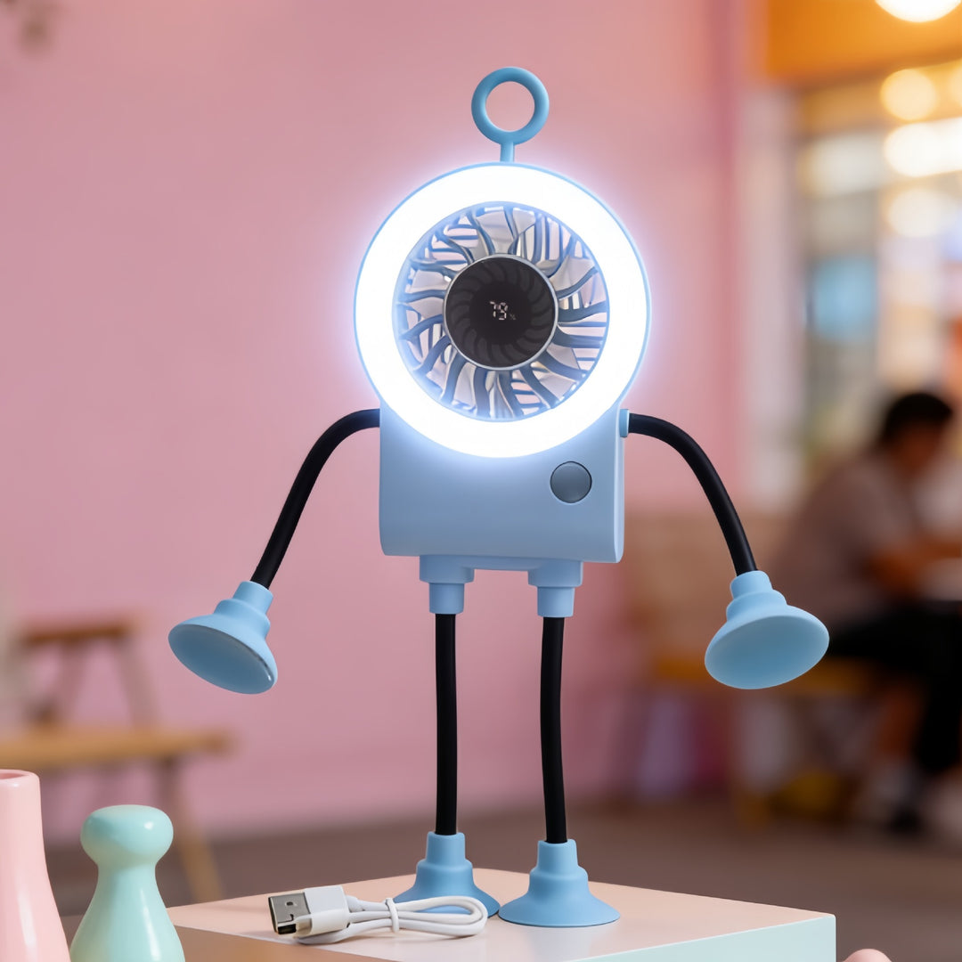 Unisex Kreativ Vifte med integrert LED-belysning Luvikno