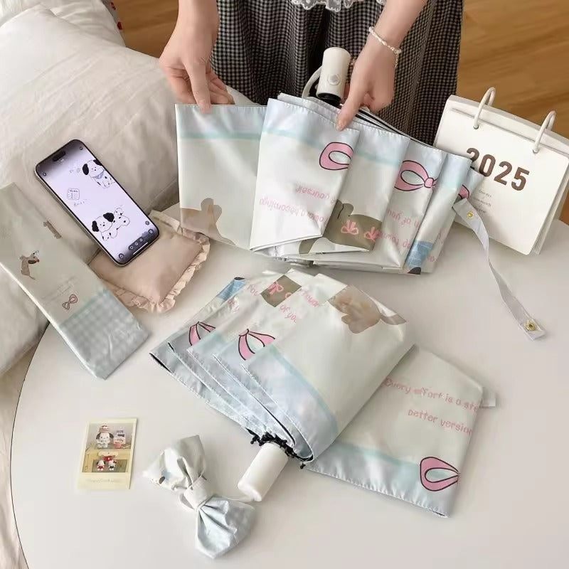 Damer kompakt paraply i kreativt design Luvikno