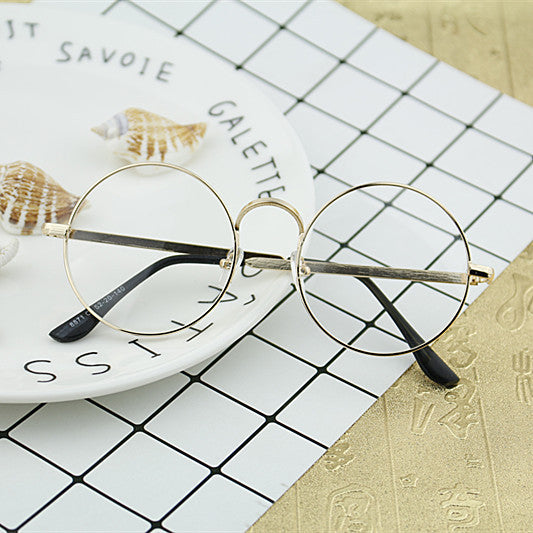 Dame Rund Brille med filigran Metallramme Luvikno