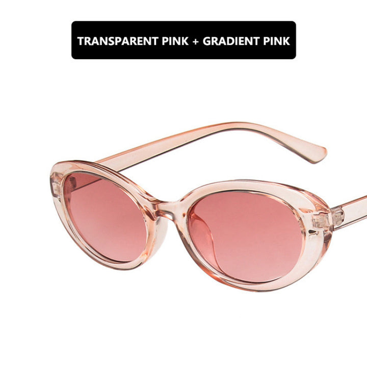 Dame Cat-Eye solbriller med gjennomsiktig ramme og gradient linser Luvikno