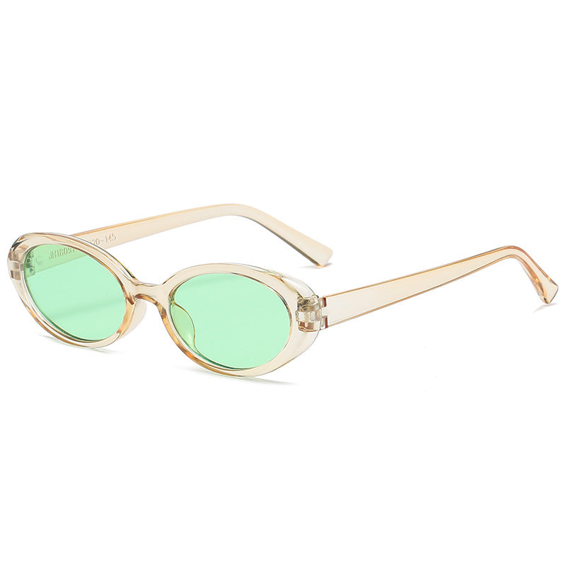 Dame elegant Cat-Eye solbriller med unik dyreprint Luvikno