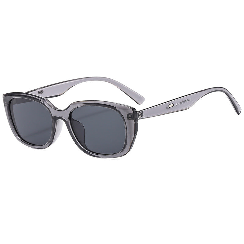 Dame moteriktig oversized solbrille med stilfullt plastinnfatning Luvikno